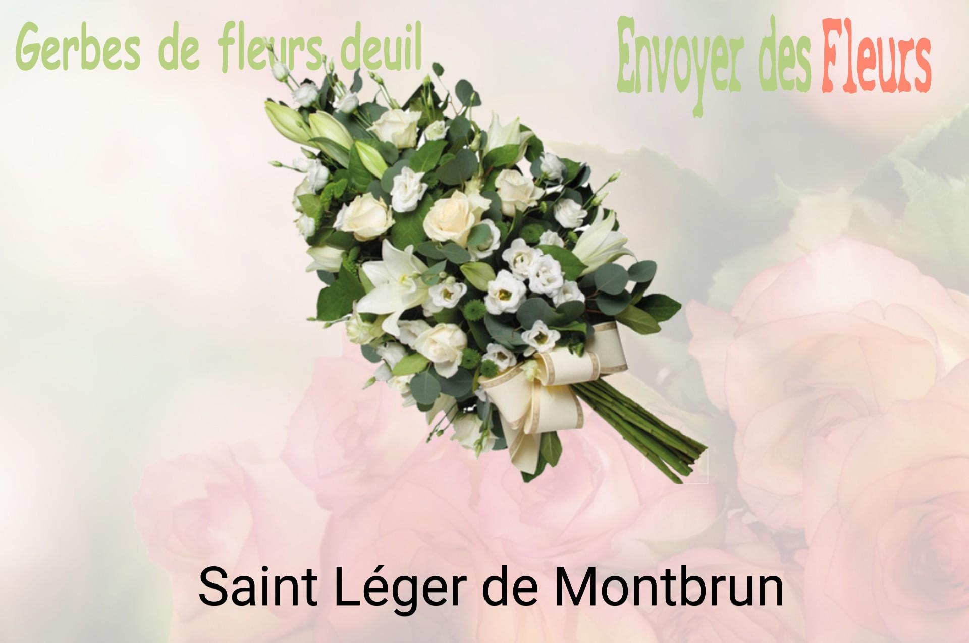 Gerbe de fleurs de deuil livrée à Saint-Léger-de-Montbrun